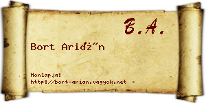 Bort Arián névjegykártya